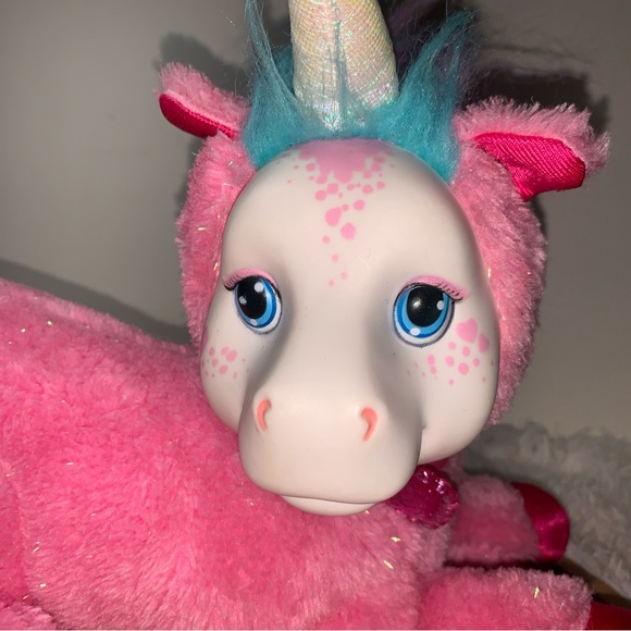 Pony Surprise Pets Unicorn Surprise~ Starburst & 1 Baby Pony Plush Pink Rainbow - Picture 2 of 7